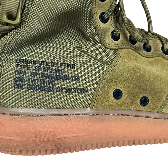 Men Nike Air Force 1 Mid Desert Moss ~ Size 11.5 ~ 917753-301 - Picture 4 of 10